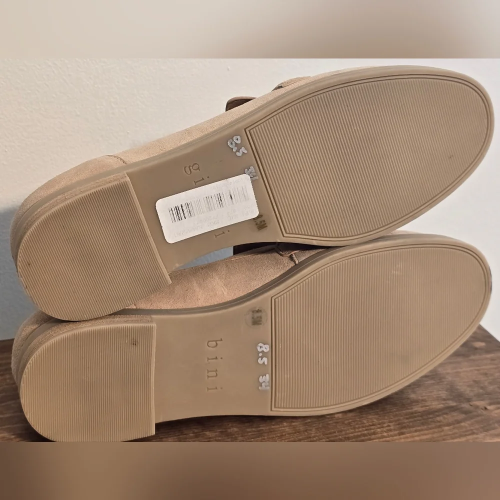 🤩Host Pick❤️NWT Gianni Bini Bristow Leather Rhinestone Loafers Women's Sz 8.5M - Picture 7 of 8